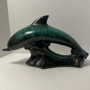 Blue Mountain Pottery Dolphin Wildlife Ocean Animal Decorative AS IS